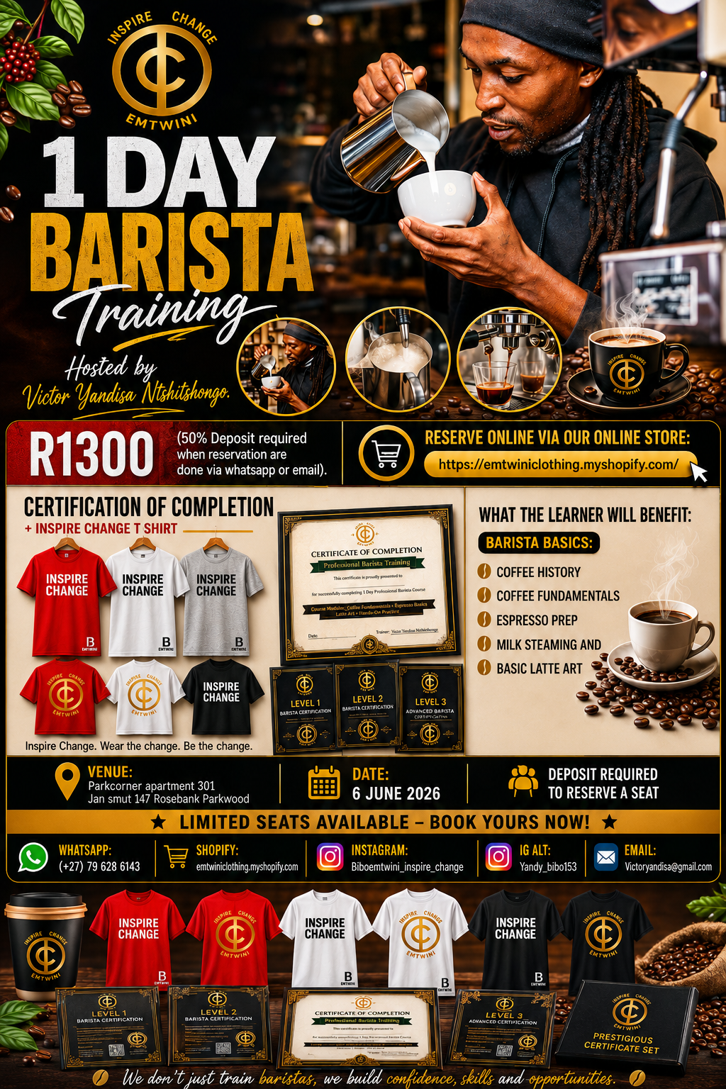 1 DAY BARISTA COURSE